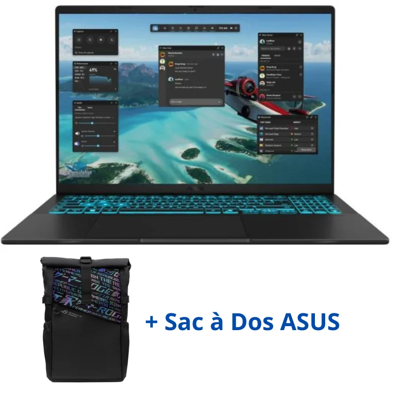 Pc Portable Gamer Asus V16 V3607VU-RP196W Intel Core 5 210H 16Go 512Go SSD RTX 4050 6G- Noir